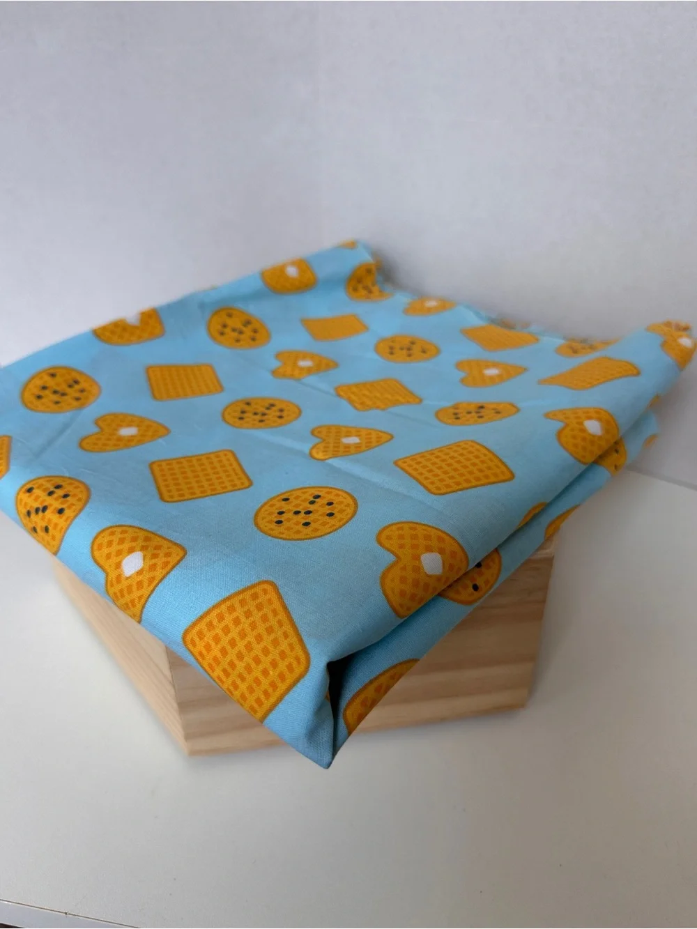 “Waffle and Cookies” Cotton Fabric Two Yards (43x72)